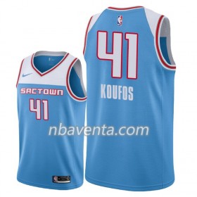 Camiseta Hombre Sacramento Kings Kosta Koufos 41 2018-19 Nike City Edition Azul Swingman